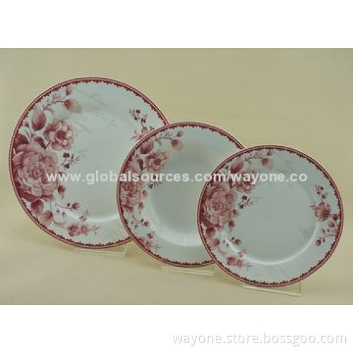 18-piece Porcelain Dinnerware Set, Blue and White Water Painting Design, Round Shape